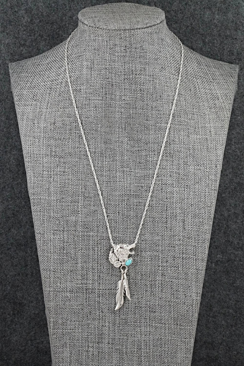 Turquoise & Sterling Silver Necklace - Genevieve Francisco