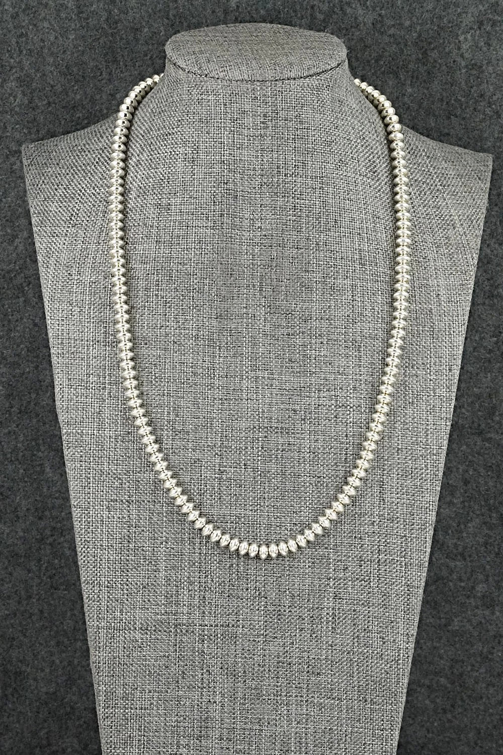 Sterling Silver Navajo Pearl Necklace 19" - Marie Yazzie