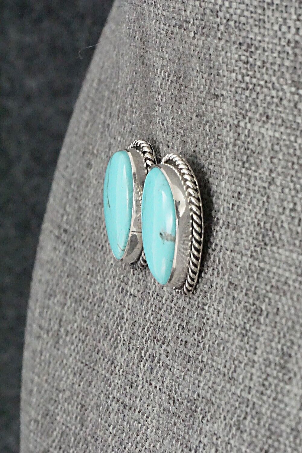 Turquoise & Sterling Silver Earrings - Marco Begaye