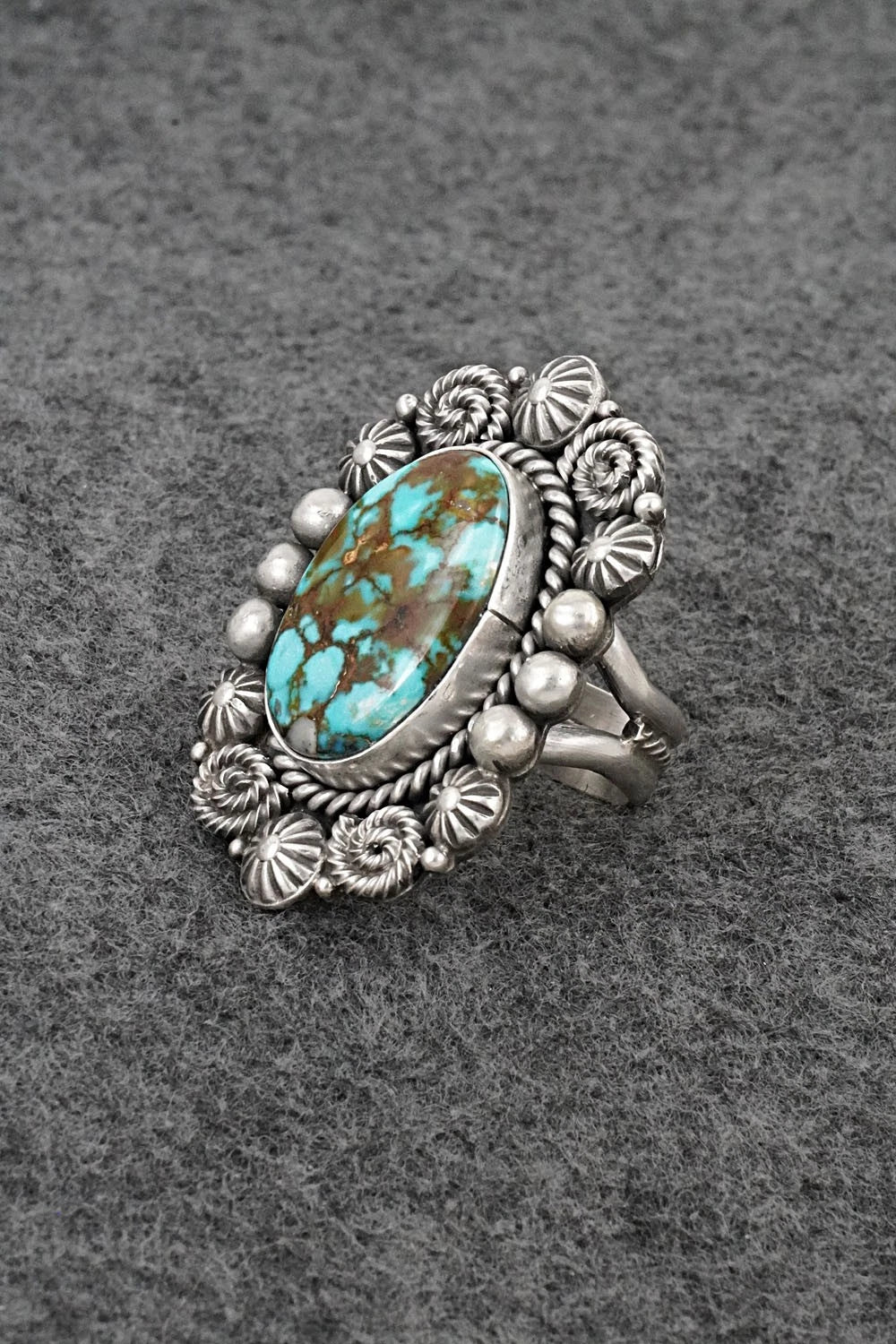 Turquoise & Sterling Silver Ring - Rosita Calladitto - Size 9