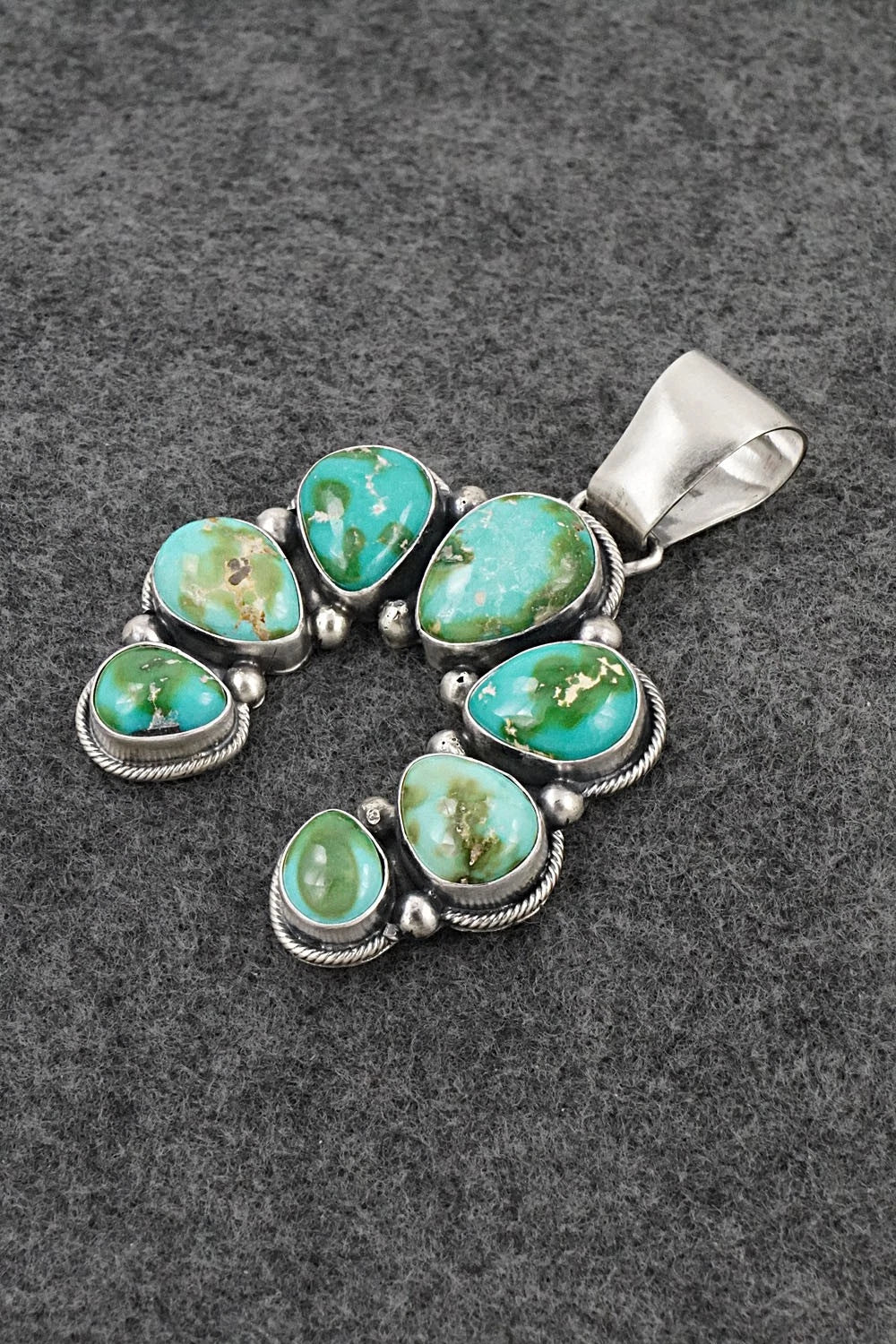 Turquoise & Sterling Silver Pendant - Paul Livingston