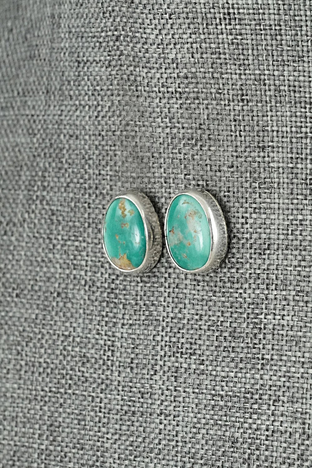 Turquoise & Sterling Silver Earrings - Rosemary Saunders