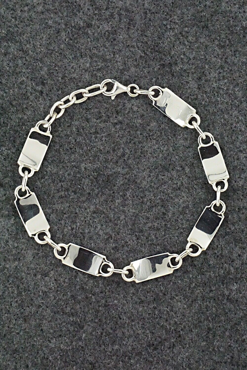Turquoise & Sterling Silver Link Bracelet - Wilfred Siutza