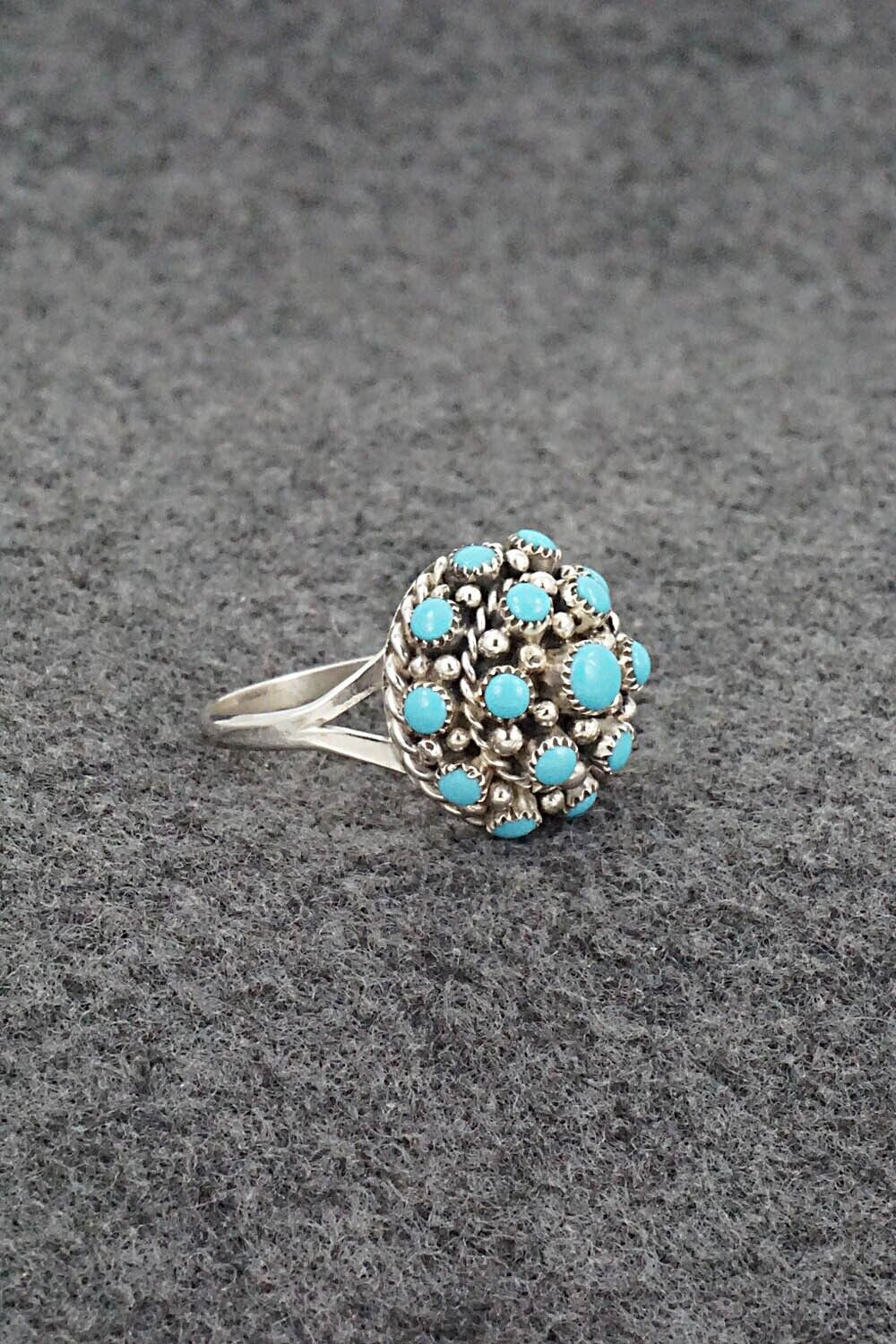 Turquoise & Sterling Silver Ring - Dickie Charley - Size 7.5