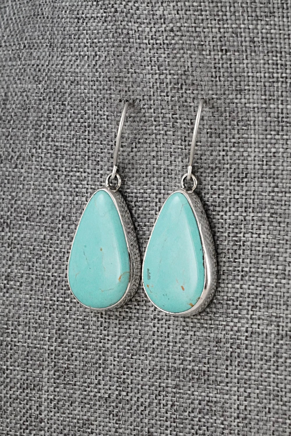 Turquoise & Sterling Silver Earrings - Eugene Gruber