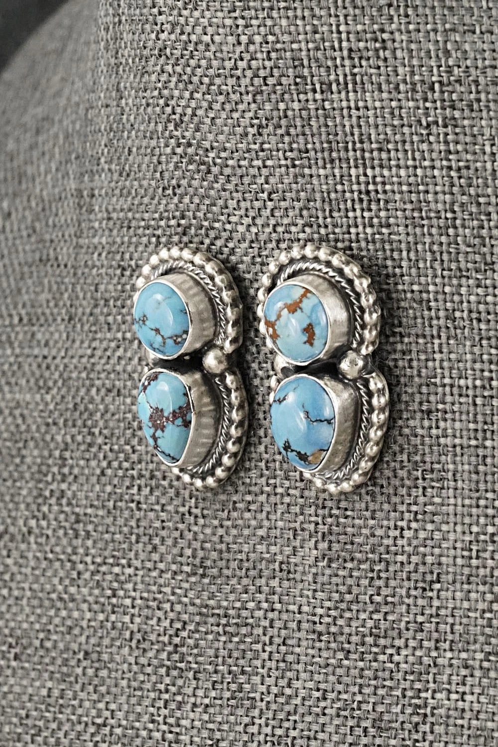 Turquoise & Sterling Silver Squash Blossom Set - Darrin Livingston