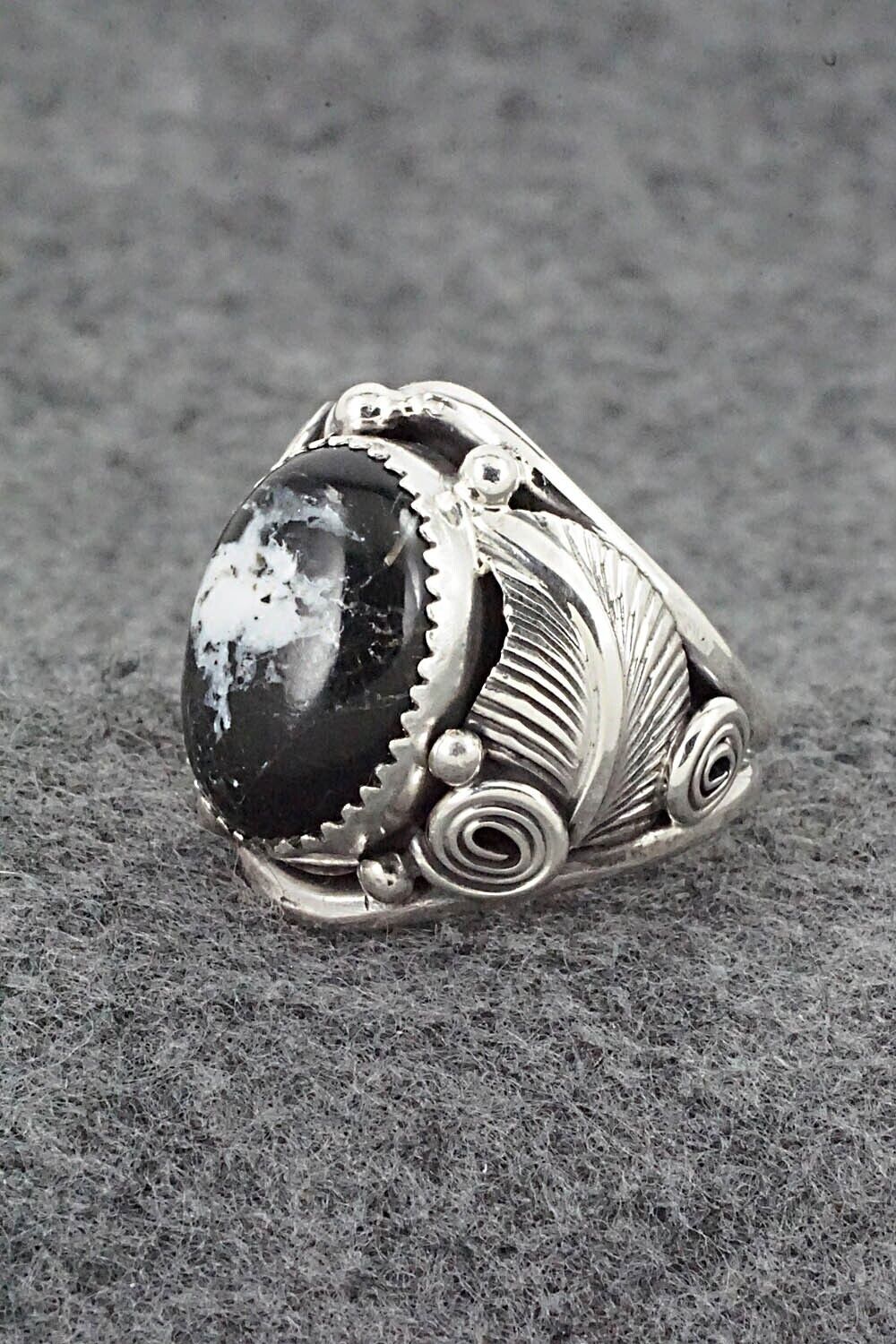 White Buffalo & Sterling Silver Ring - Darrell Morgan - Size 10