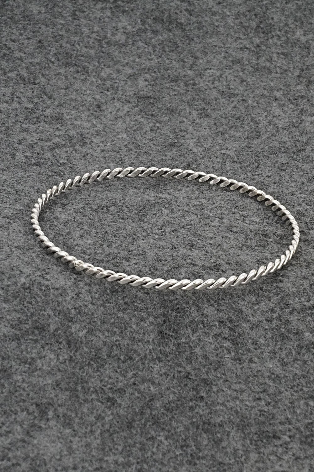 Sterling Silver Bangle Bracelet - Elaine Tahe