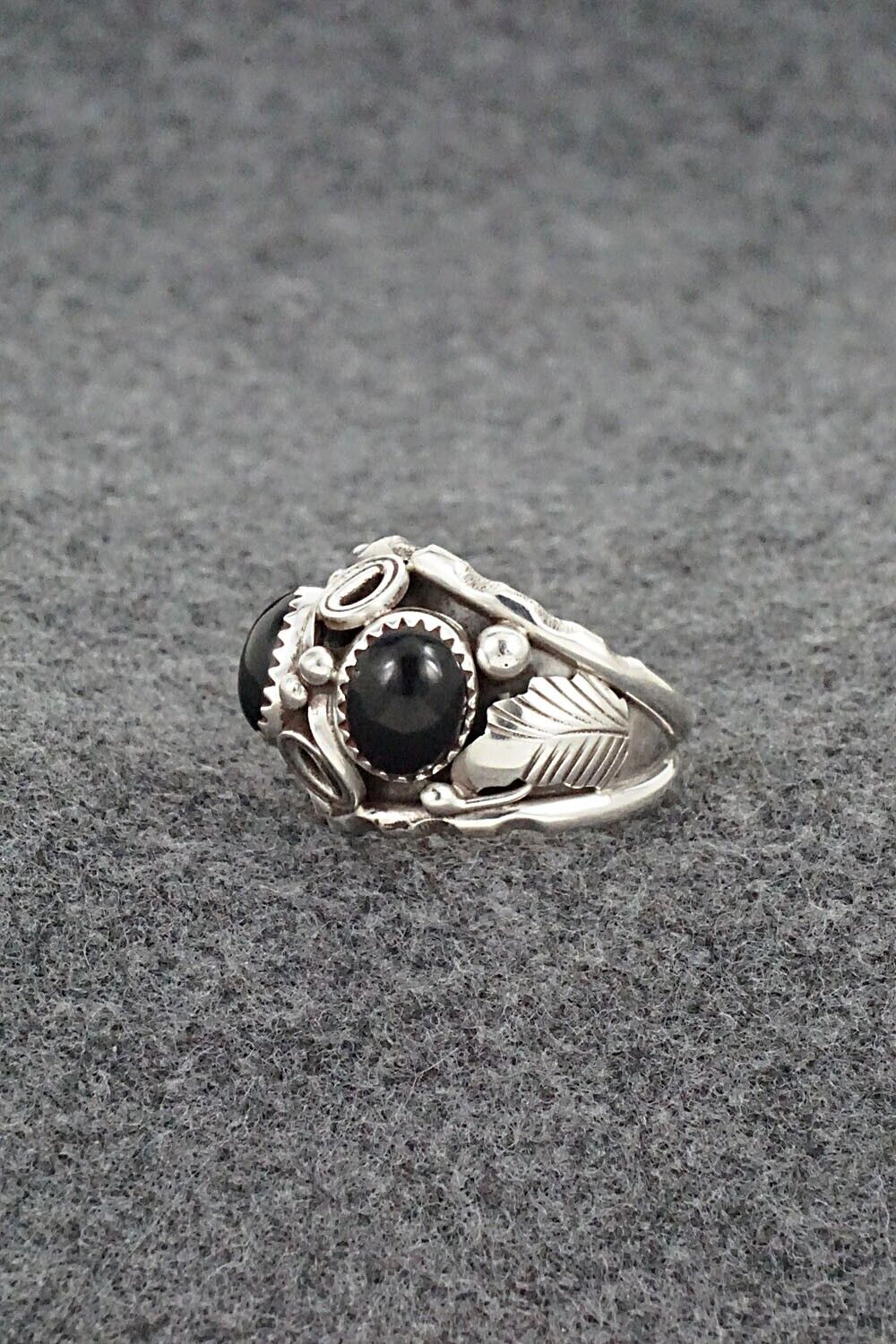 Onyx & Sterling Silver Ring - Max Calladitto - Size 11.5