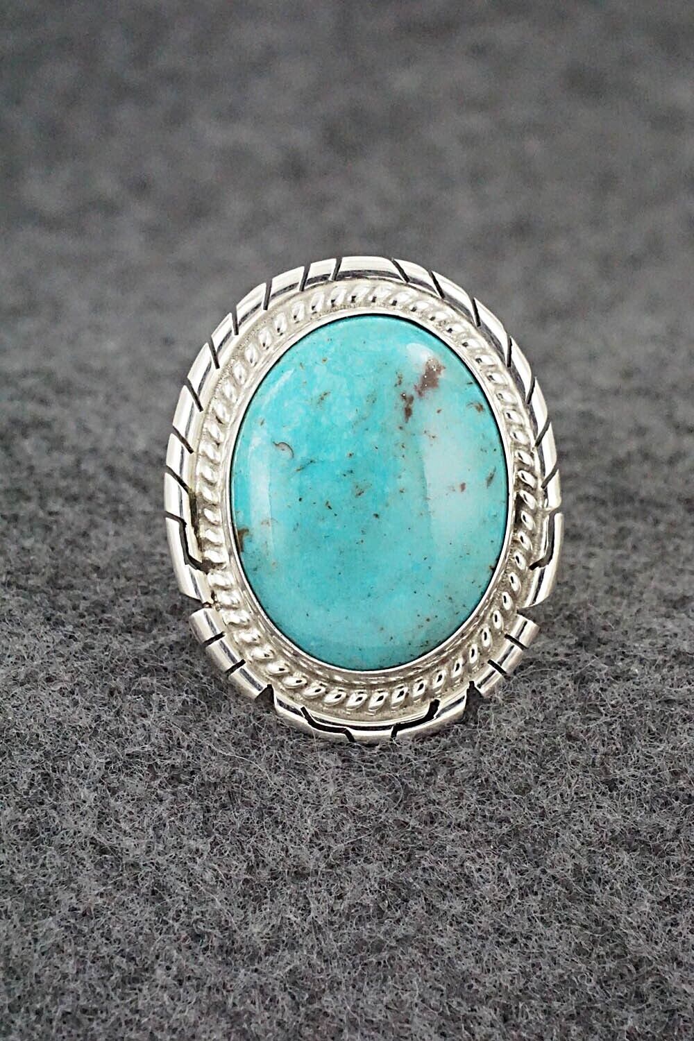 Turquoise & Sterling Silver Ring - Peggy Skeets - Size 7.5