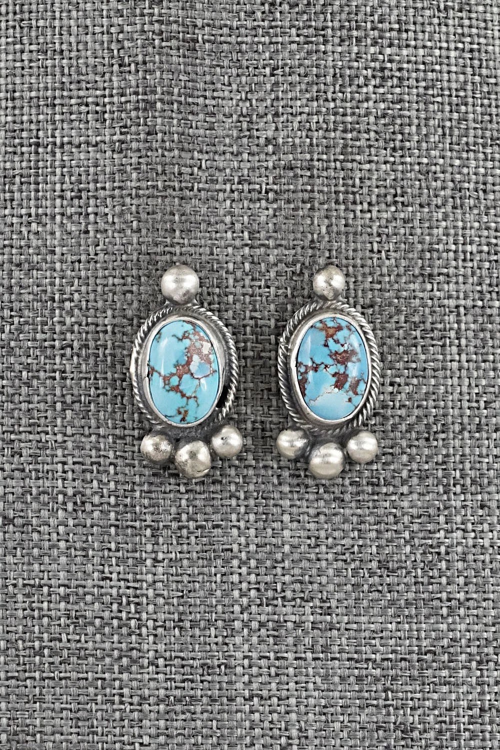 Turquoise & Sterling Silver Necklace and Earrings Set - Kathleen Livingston