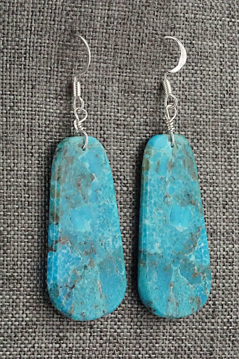 Turquoise & Sterling Silver Earrings - Lupe Lovato