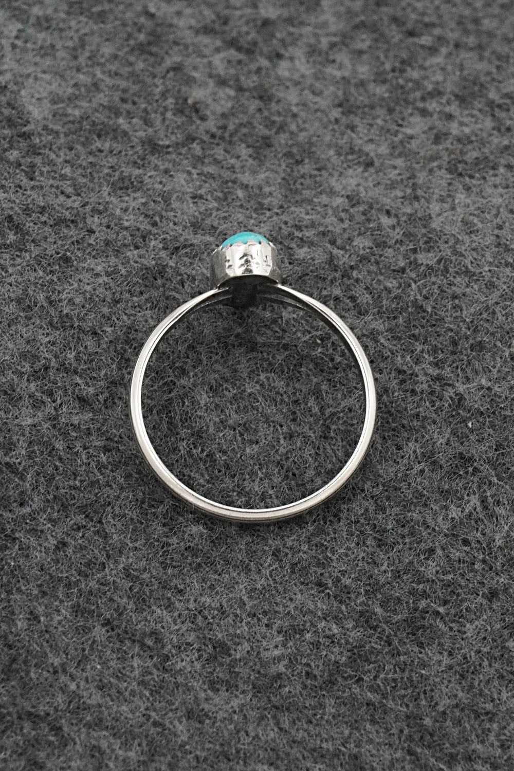 Turquoise & Sterling Silver Ring - Matthew Gordon - Size 8.75