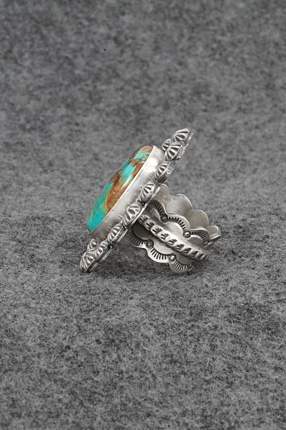 Turquoise & Sterling Silver Ring - Michael Calladitto - Size 7.5