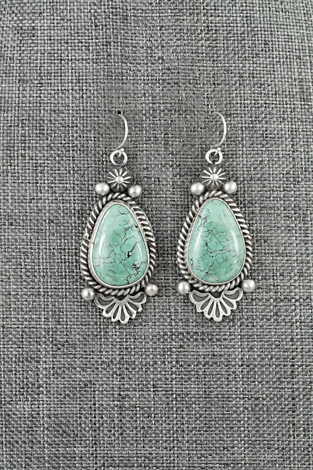 Turquoise & Sterling Silver Earrings - Michael Calladitto