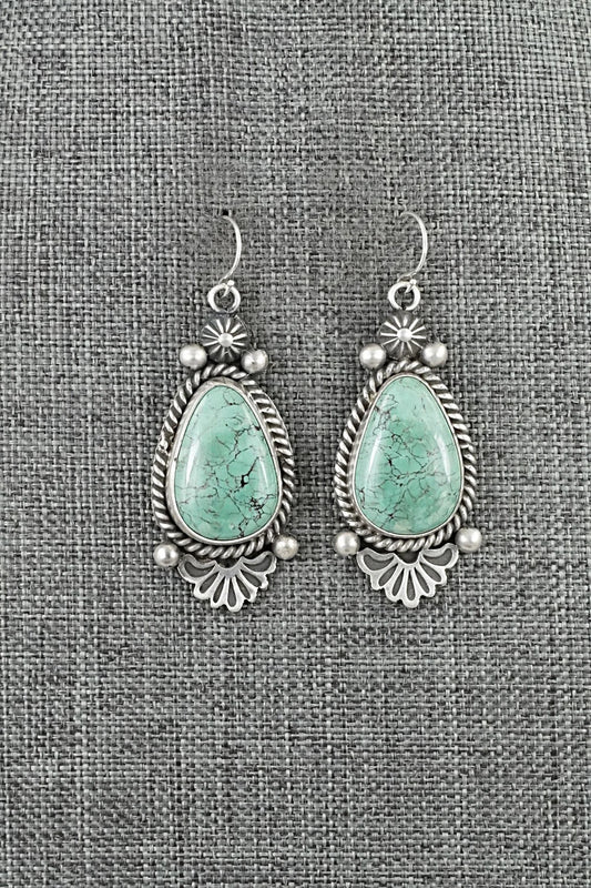 Turquoise & Sterling Silver Earrings - Michael Calladitto