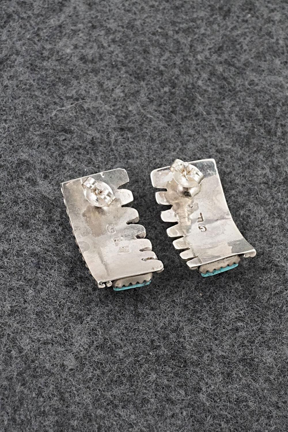 Turquoise & Sterling Silver Earrings - Charlie John