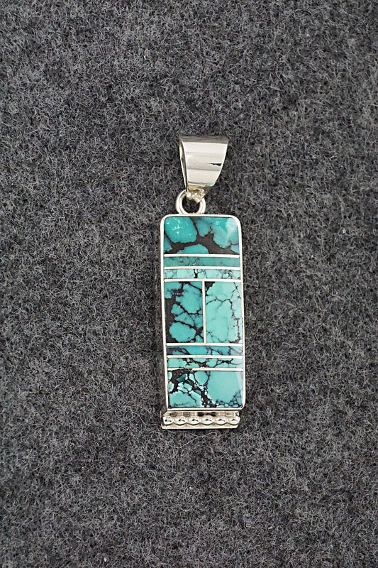 Turquoise & Sterling Silver Pendant - Curtis Manygoats