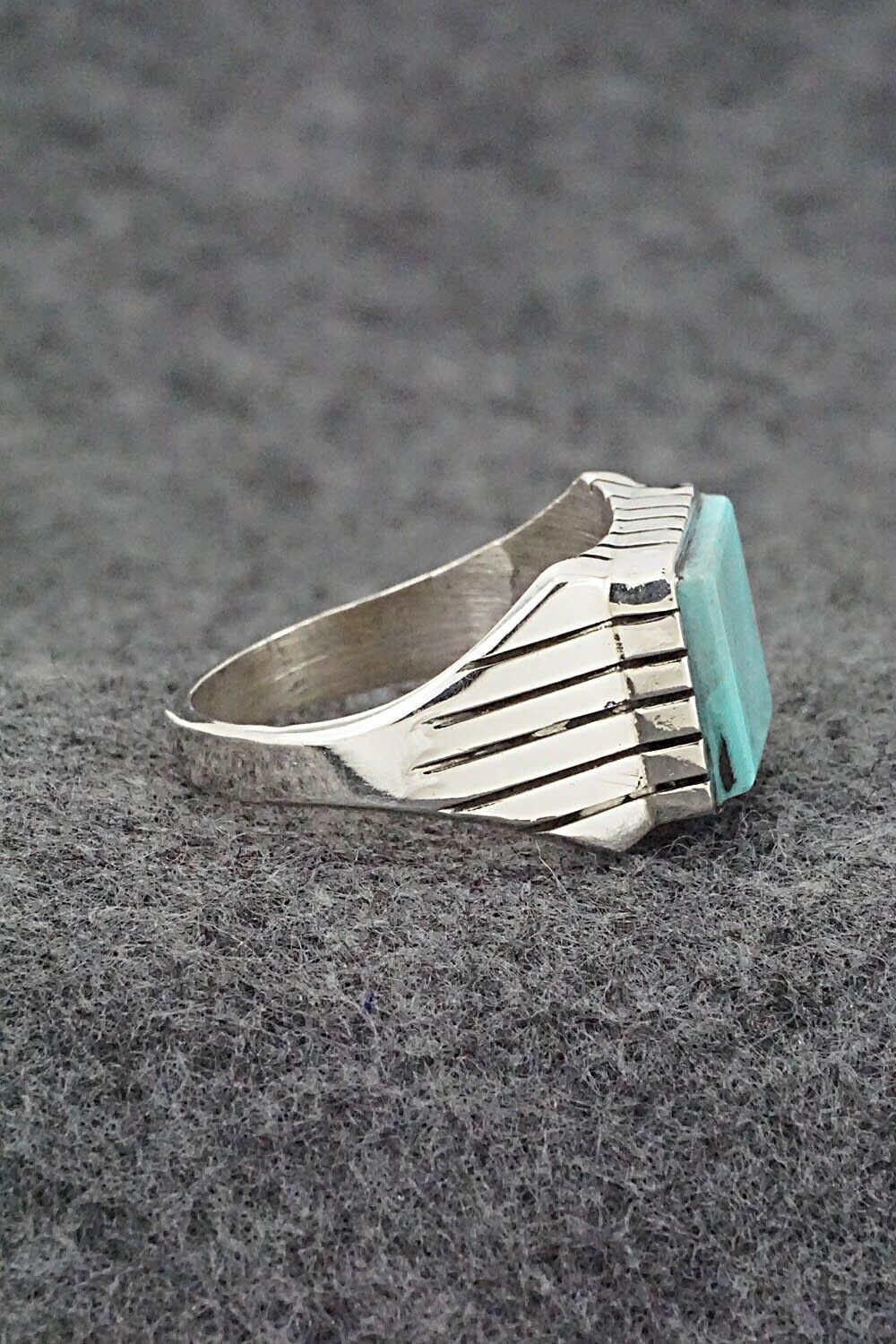 Turquoise & Sterling Silver Ring - Trevor Jack - Size 12.25