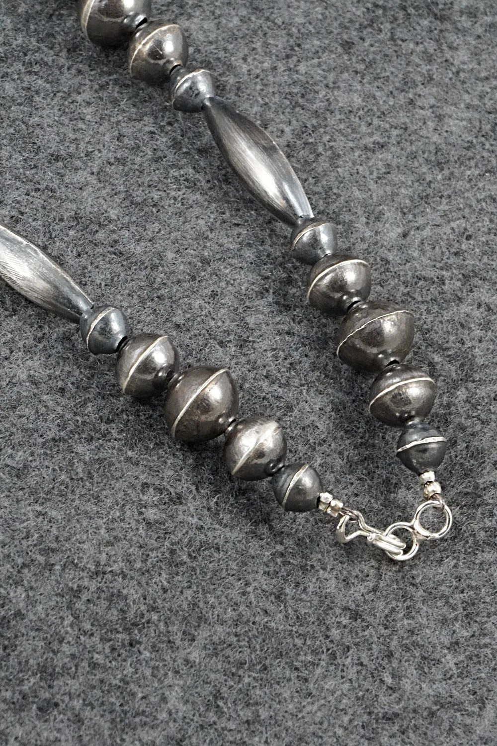 Sterling Silver Navajo Pearl Necklace 22" - Vintage