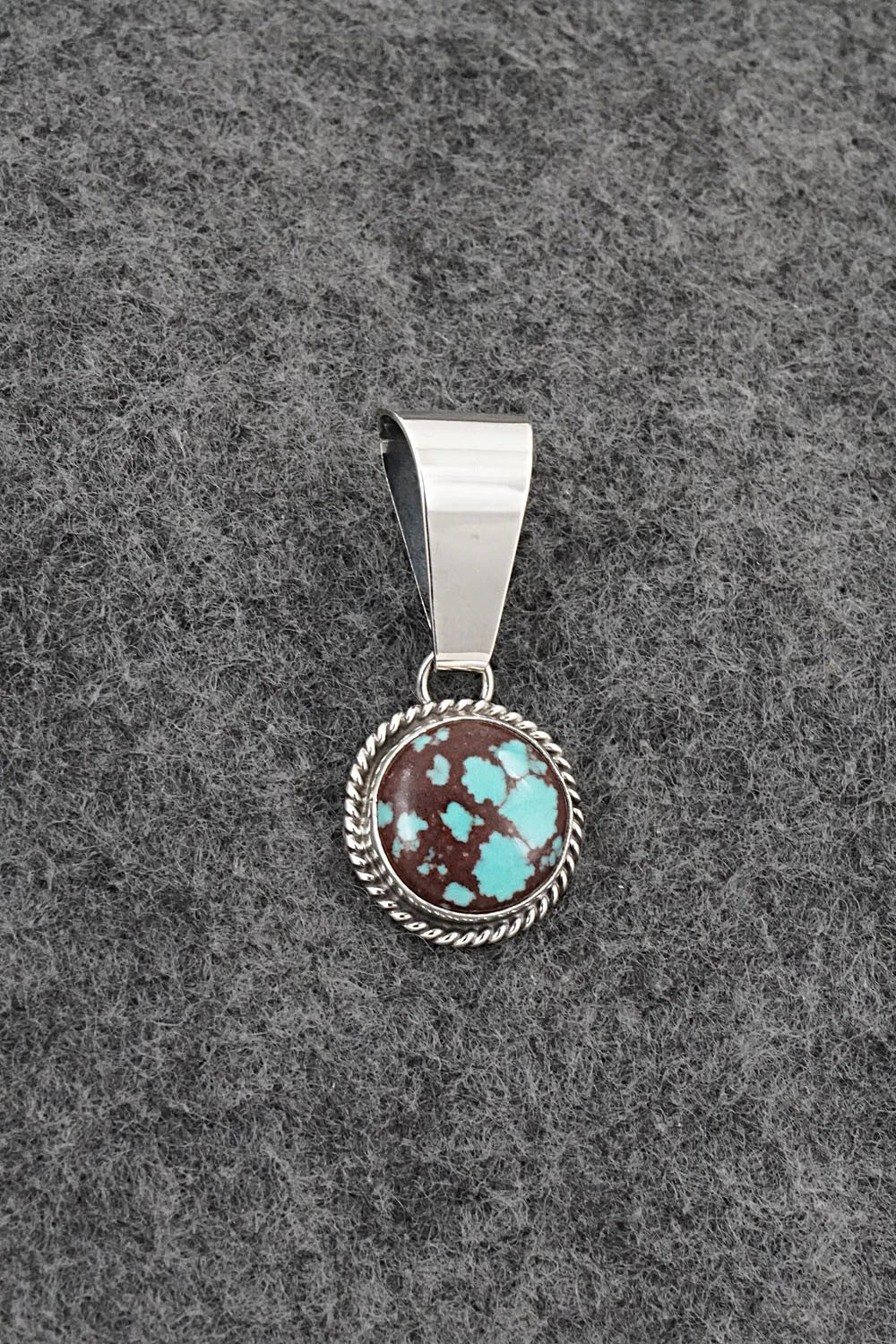 Turquoise & Sterling Silver Pendant - Eugene Gruber