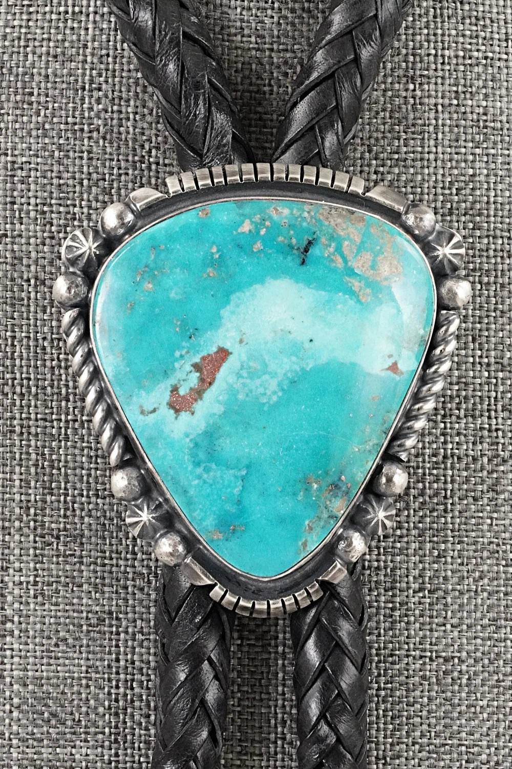 Turquoise & Sterling Silver Bolo Tie - Bob Becenti