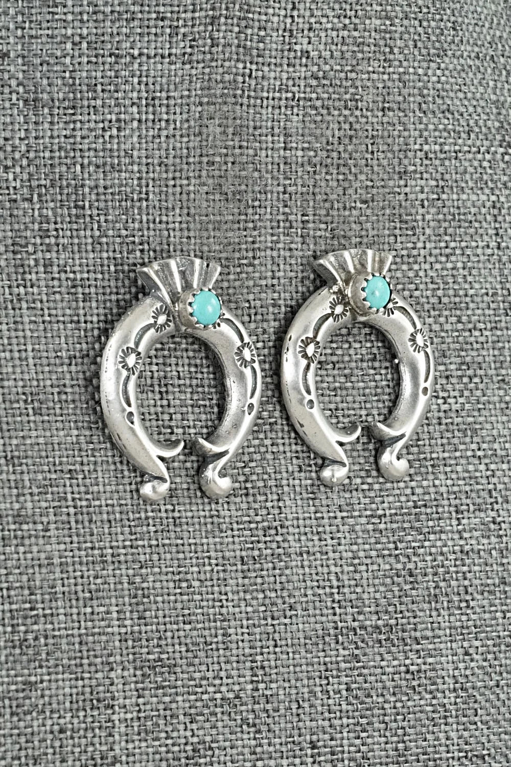 Turquoise & Sterling Silver Earrings - Adrienne Gordon