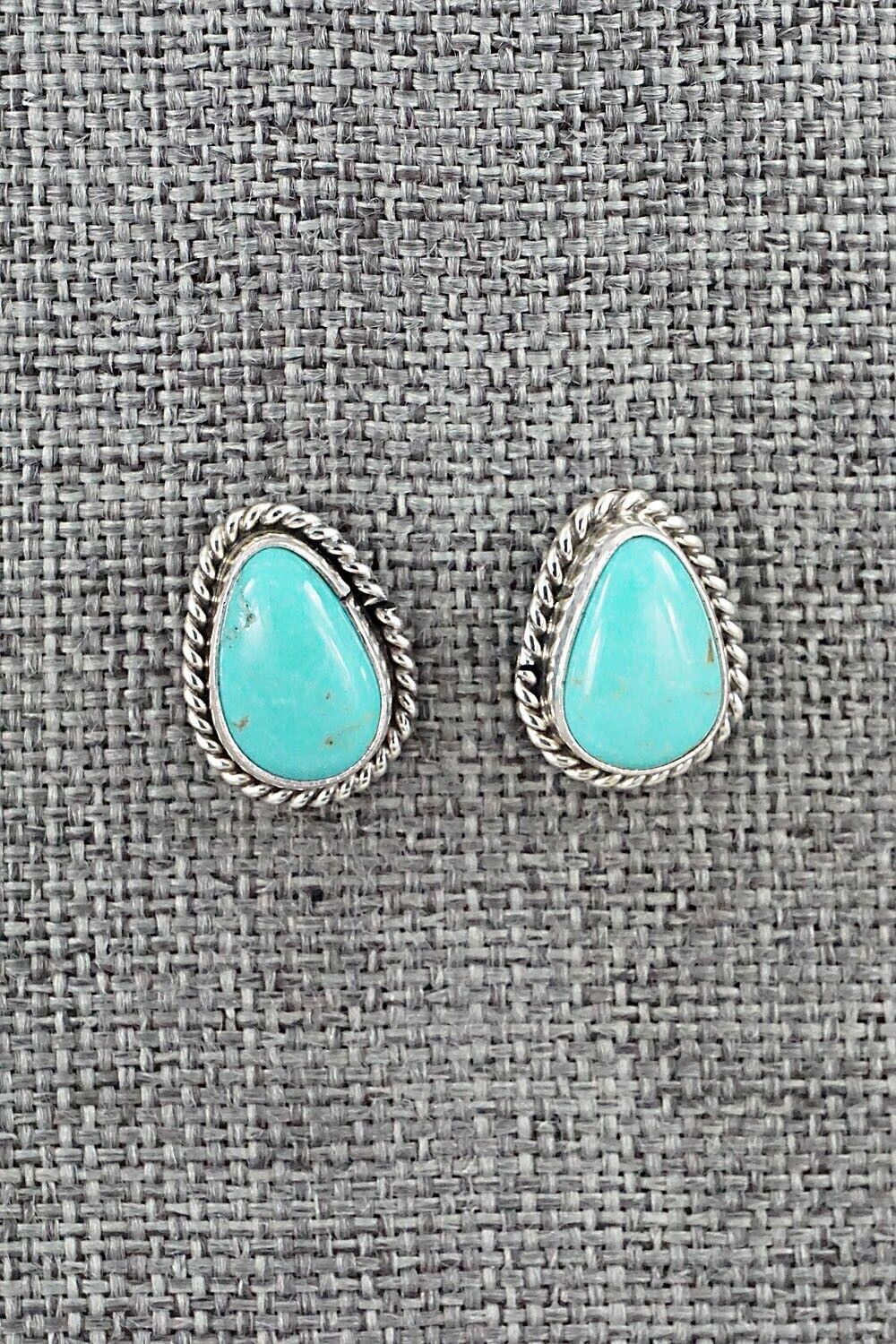 Turquoise & Sterling Silver Earrings - Marco Begaye