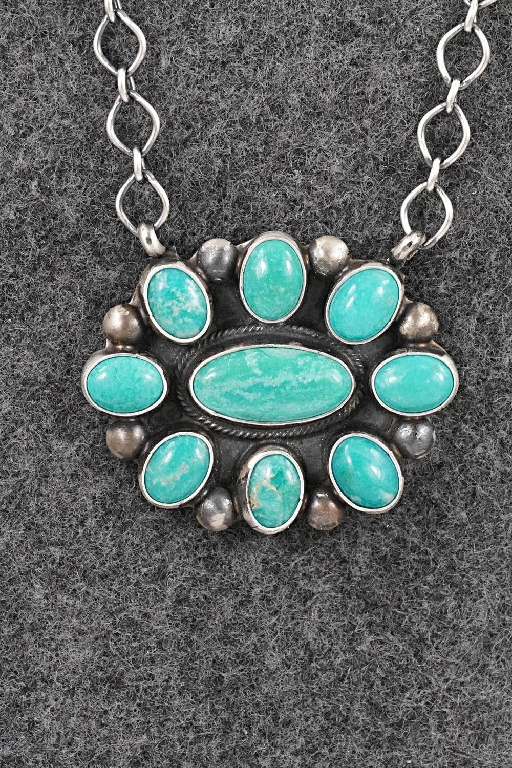 Turquoise & Sterling Silver Necklace - Kathleen Livingston