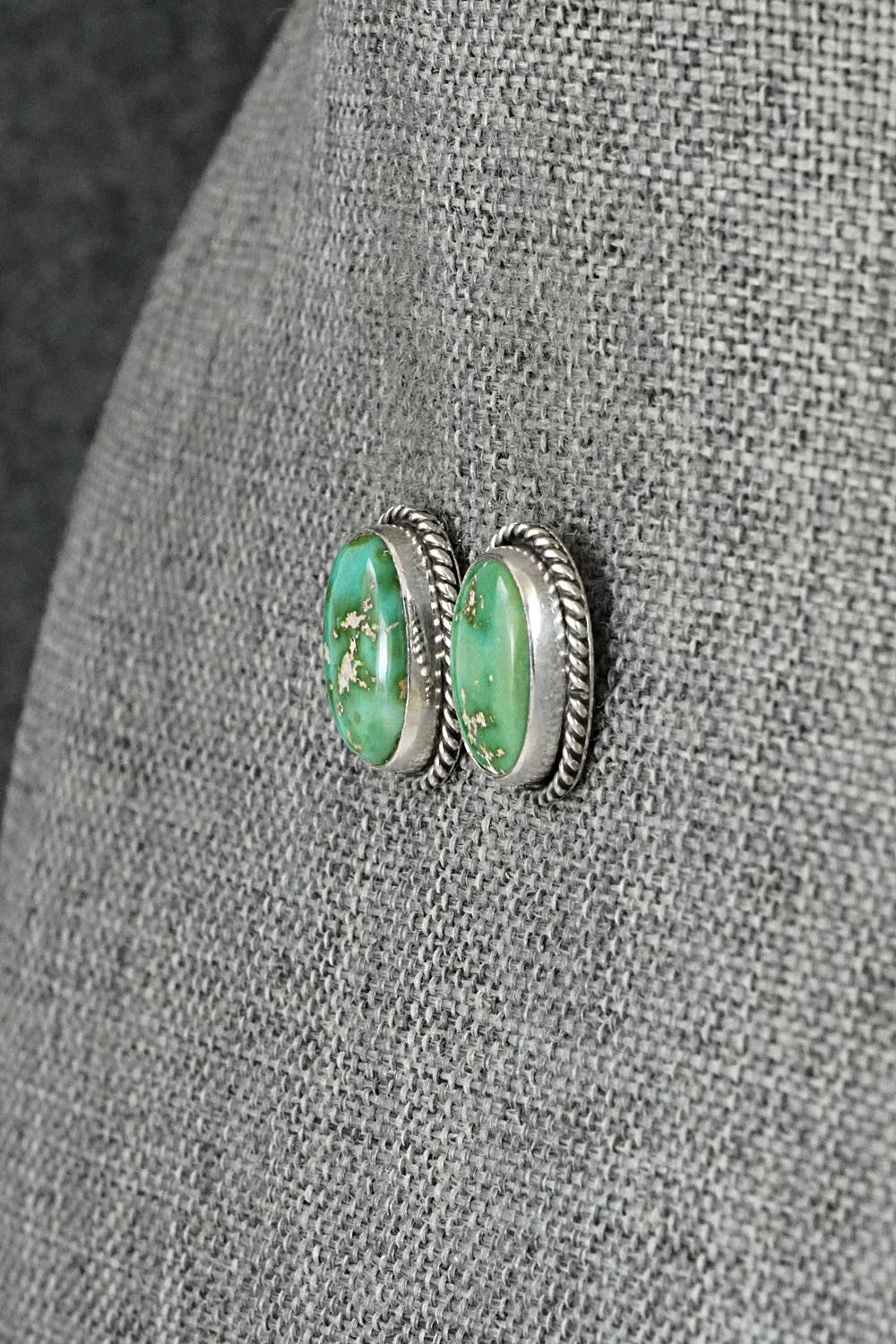Turquoise & Sterling Silver Earrings - Rosemary Saunders