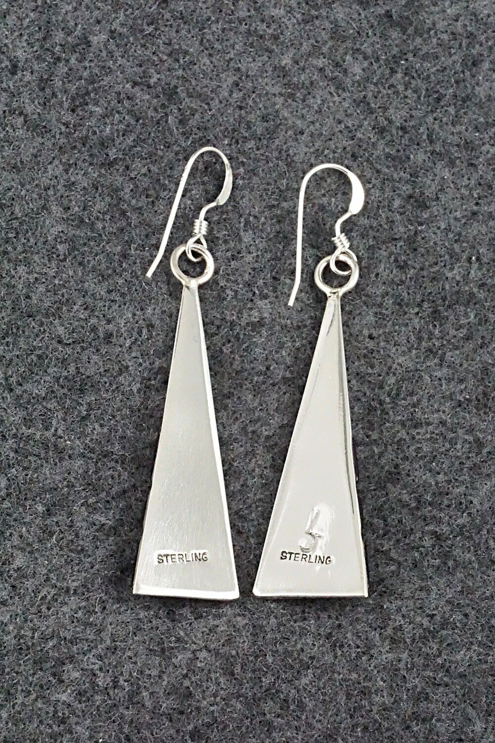 Onyx & Sterling Silver Earrings - Leonard Jim