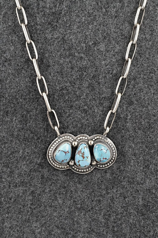 Turquoise & Sterling Silver Necklace - Kathleen Livingston