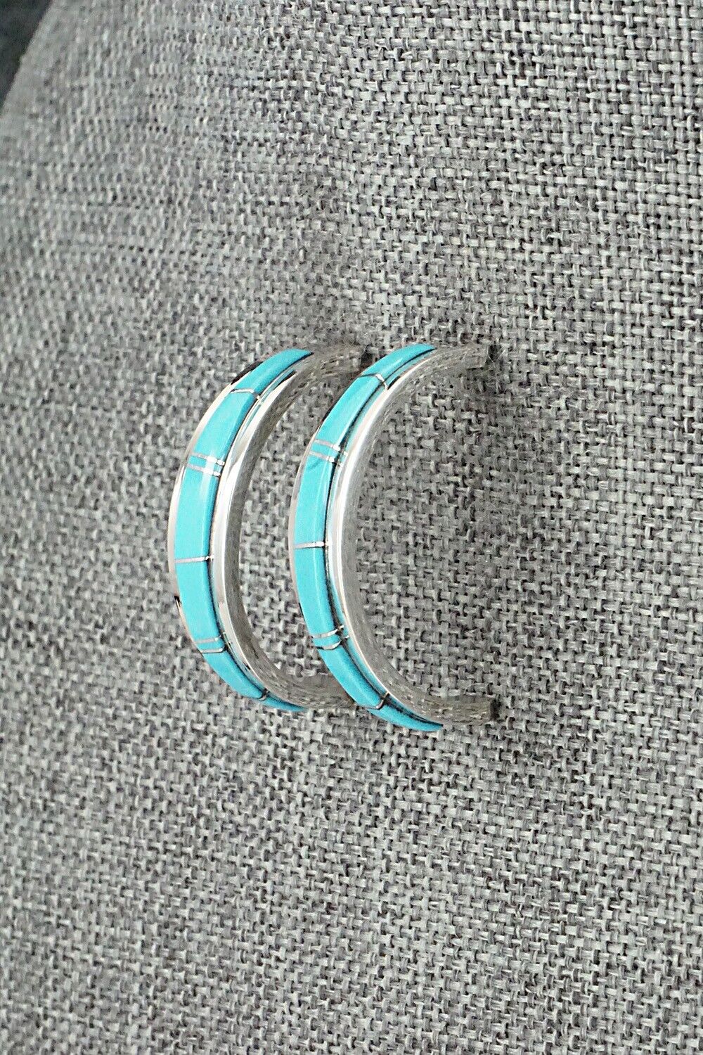 Turquoise & Sterling Silver Earrings - Wilbert Muskett Jr.