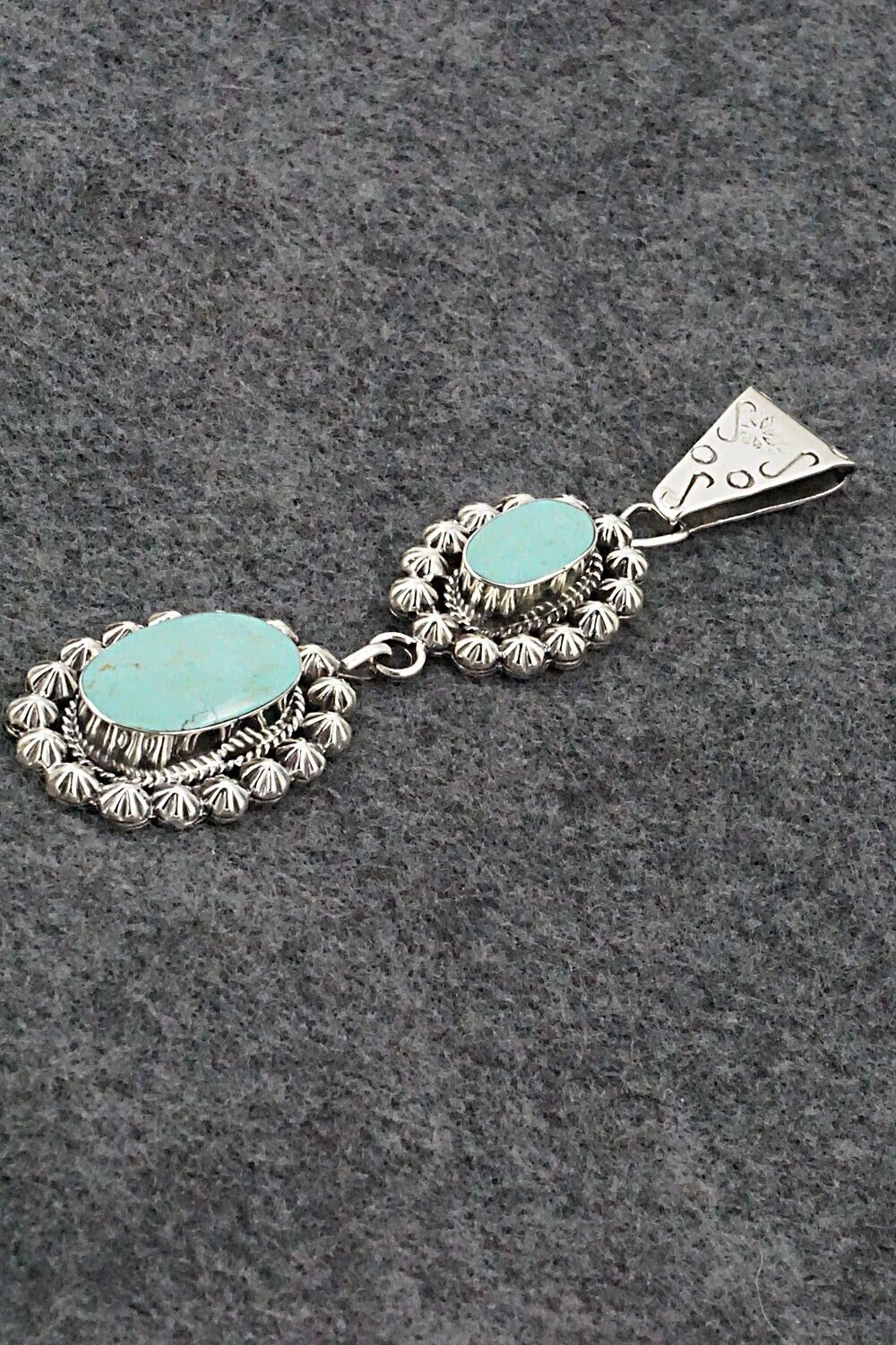 Turquoise & Sterling Silver Pendant - Sheena Jack