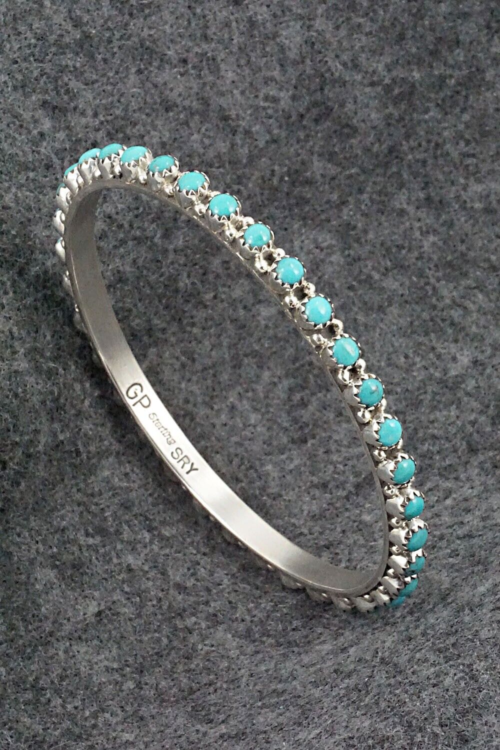 Turquoise & Sterling Silver Bangle - Gaynell Parker