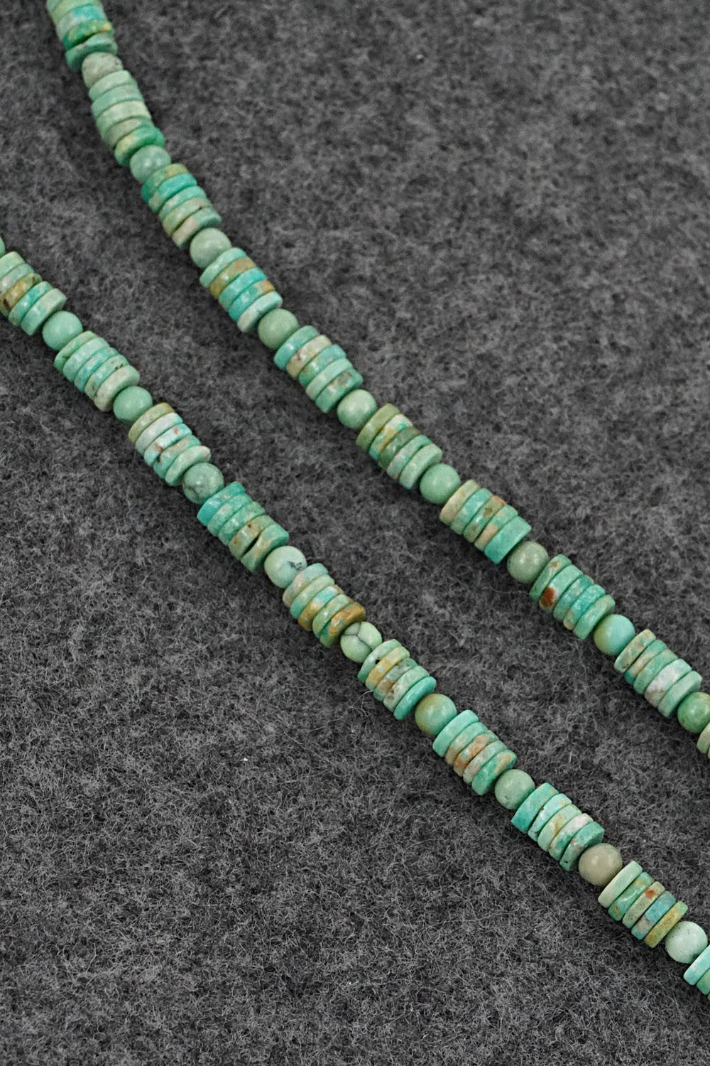 Turquoise & Sterling Silver Necklace 19" - Helen Tsosie