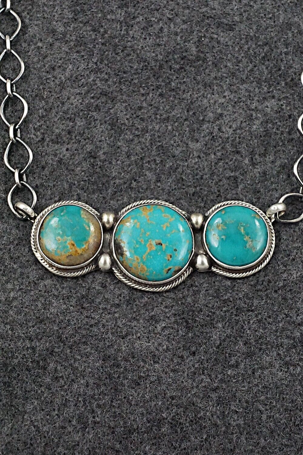 Turquoise & Sterling Silver Necklace - Kathleen Livingston