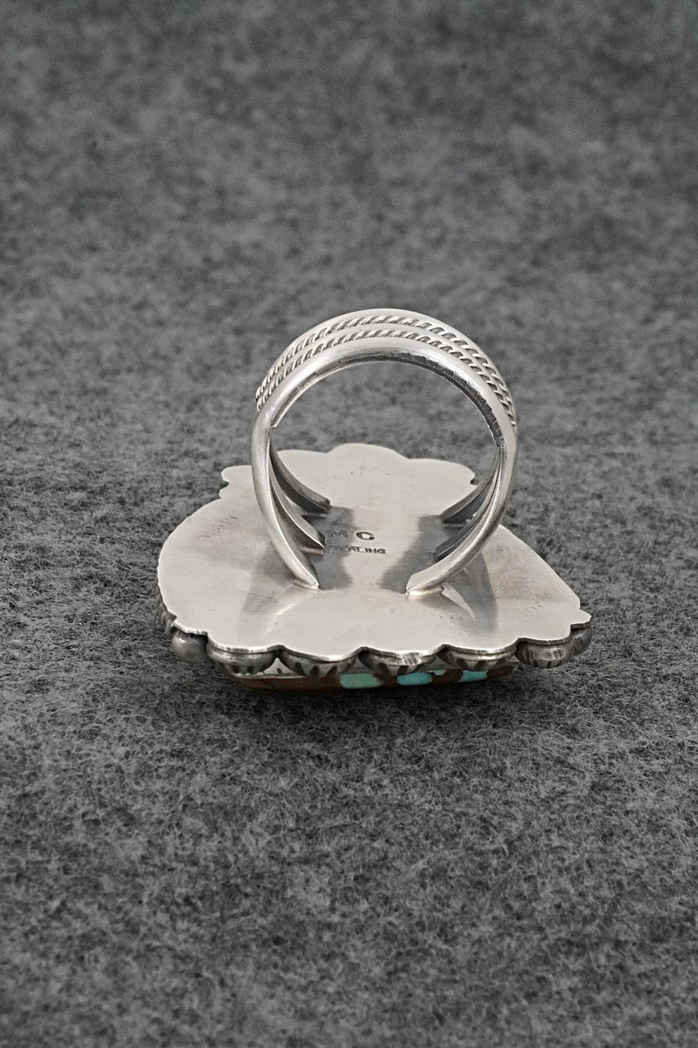 Turquoise & Sterling Silver Ring - Michael Calladitto - Size 7.5