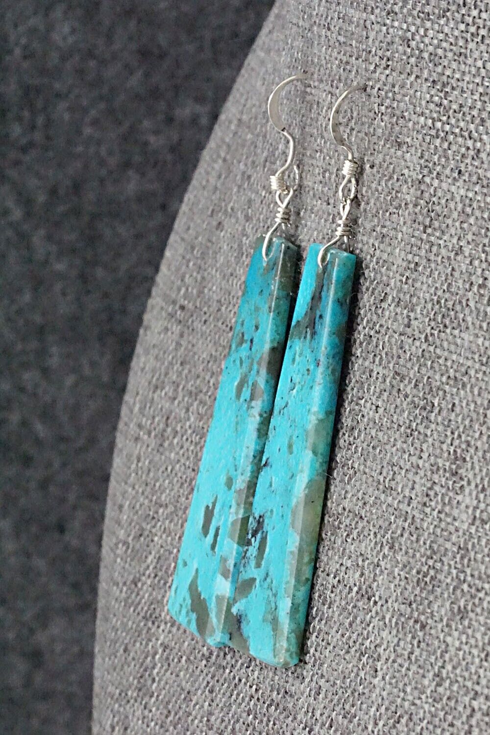 Turquoise & Sterling Silver Earrings - Lupe Lovato