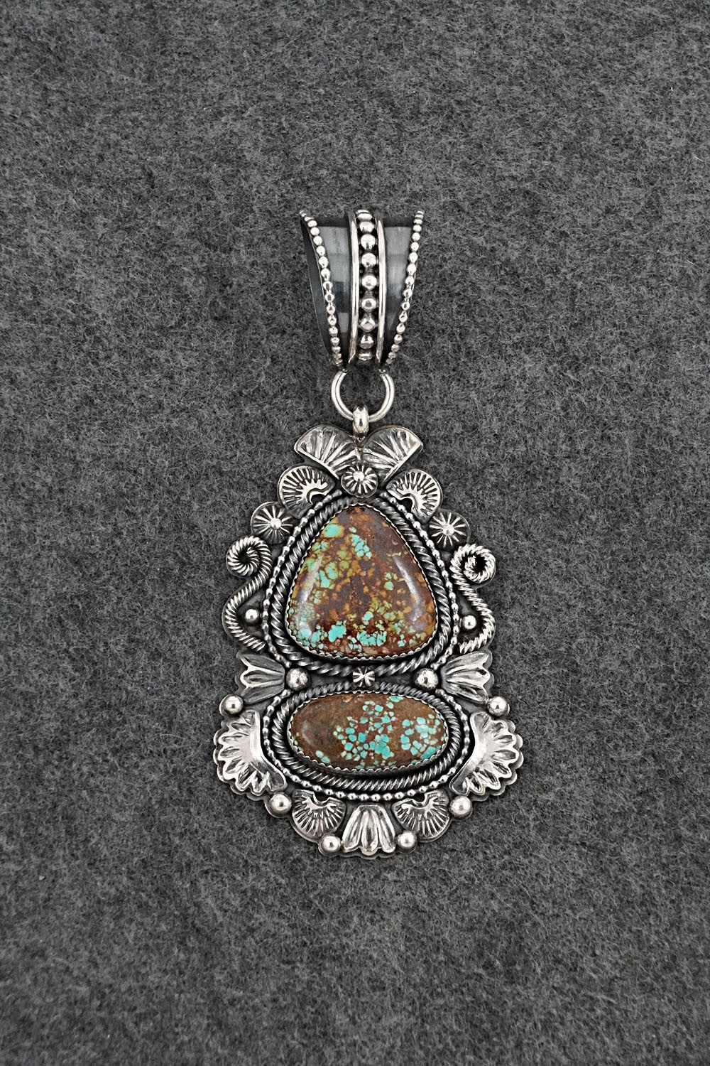 Turquoise & Sterling Silver Pendant - Braxton Parkett