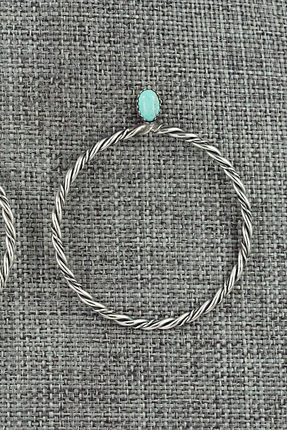 Turquoise & Sterling Silver Earrings - Nelson Leonard Jr.