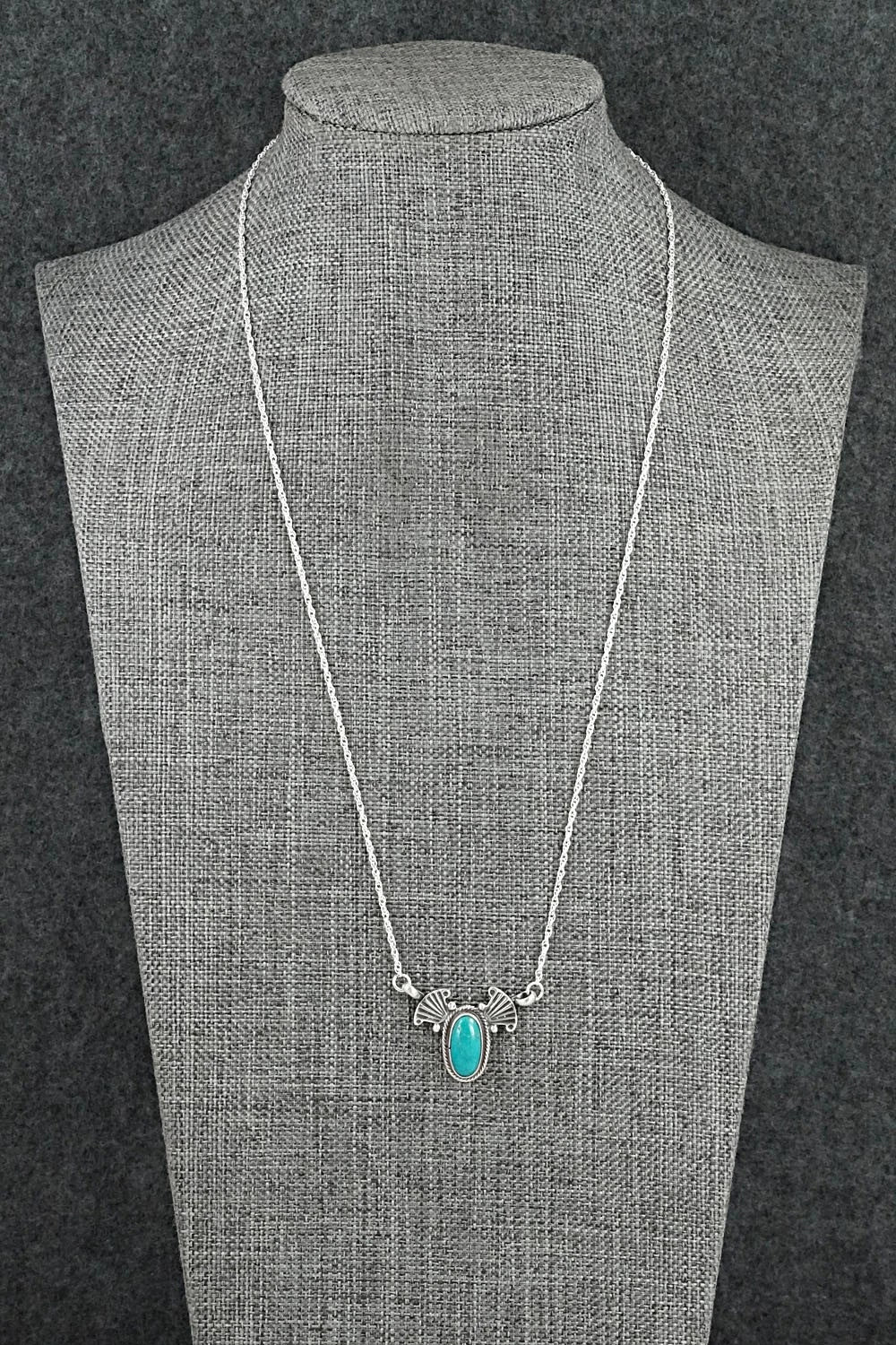 Turquoise & Sterling Silver Necklace - Verley Betone