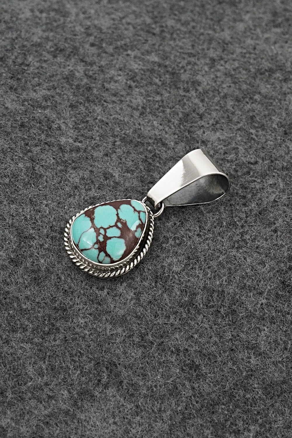 Turquoise & Sterling Silver Pendant - Eugene Gruber