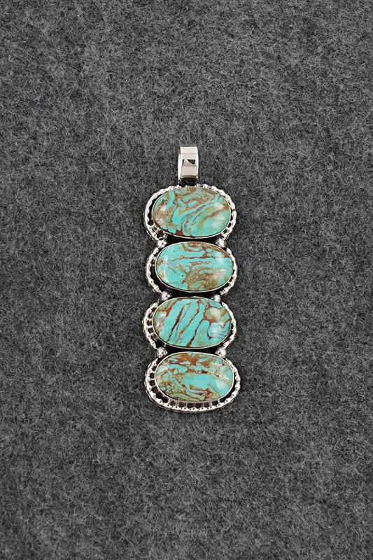 Turquoise & Sterling Silver Pendant - Marie Bahe