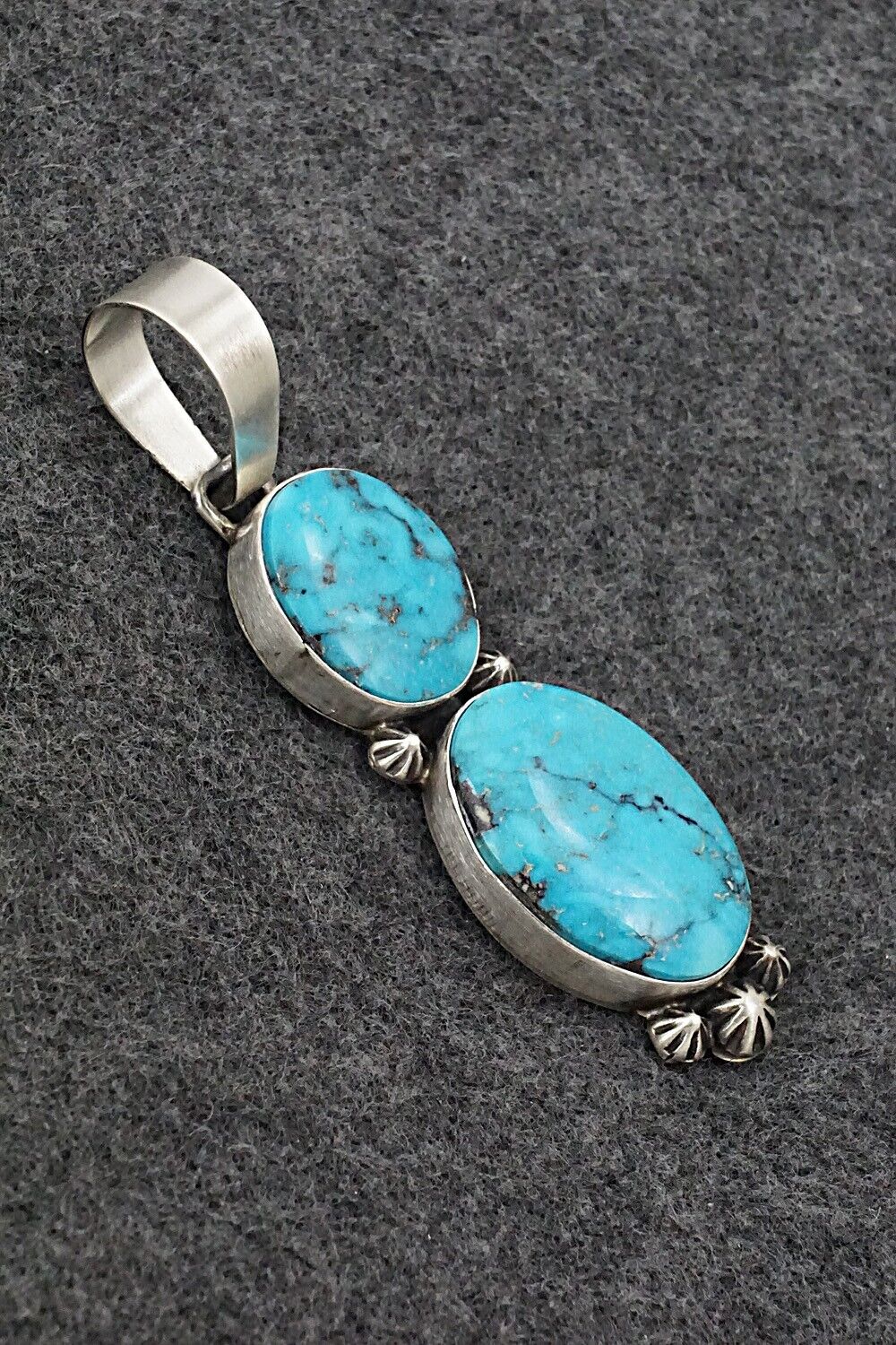 Turquoise & Sterling Silver Pendant - Bobby Johnson