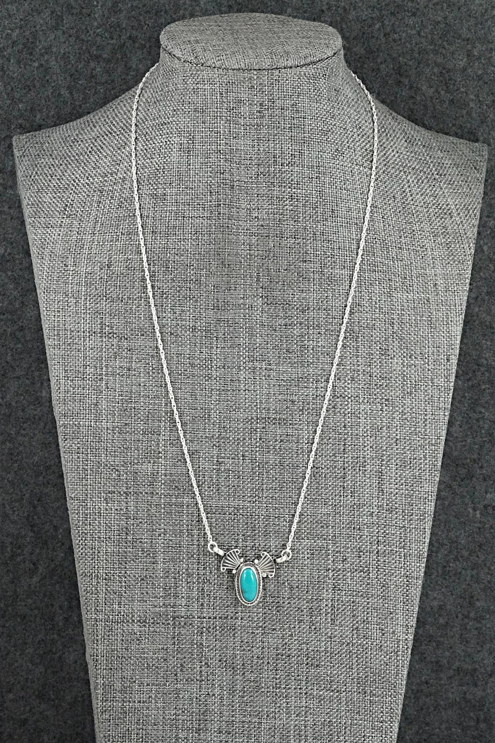 Turquoise & Sterling Silver Necklace - Verley Betone