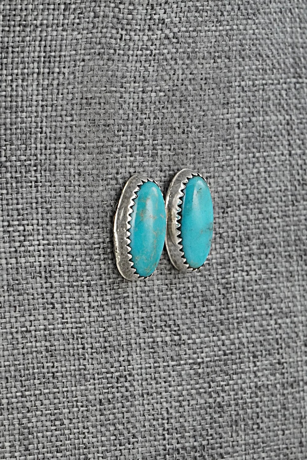 Turquoise & Sterling Silver Necklace and Earrings Set - Murray Hannaweeka
