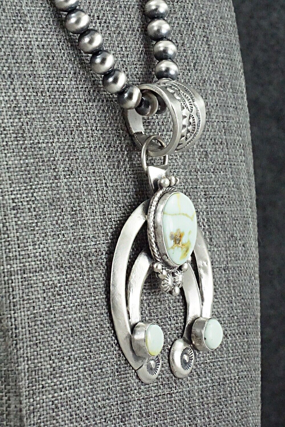 Variscite & Sterling Silver Necklace - Samuel Yellowhair