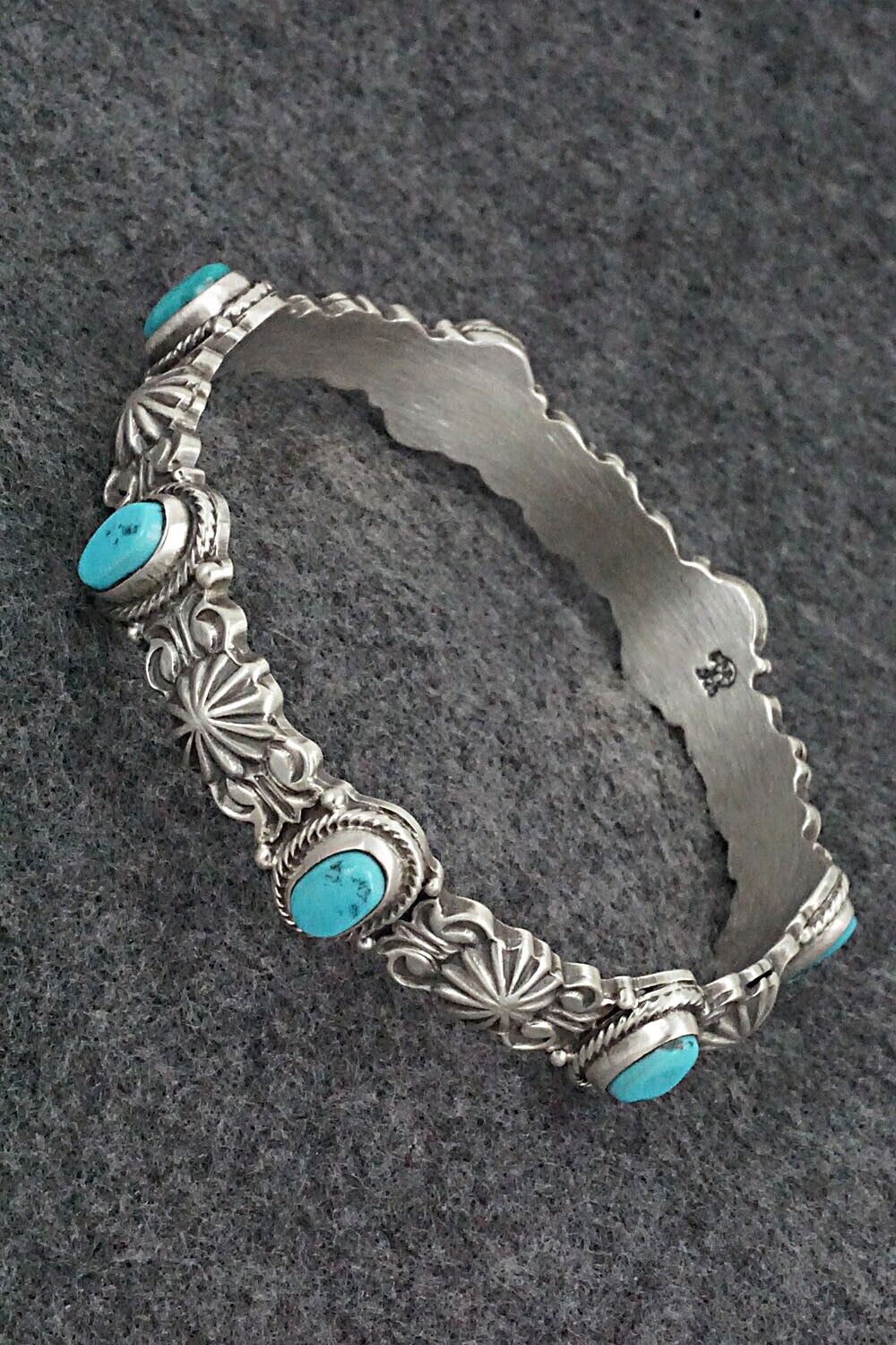 Turquoise & Sterling Silver Bangle Bracelet - Thomas Yazzie