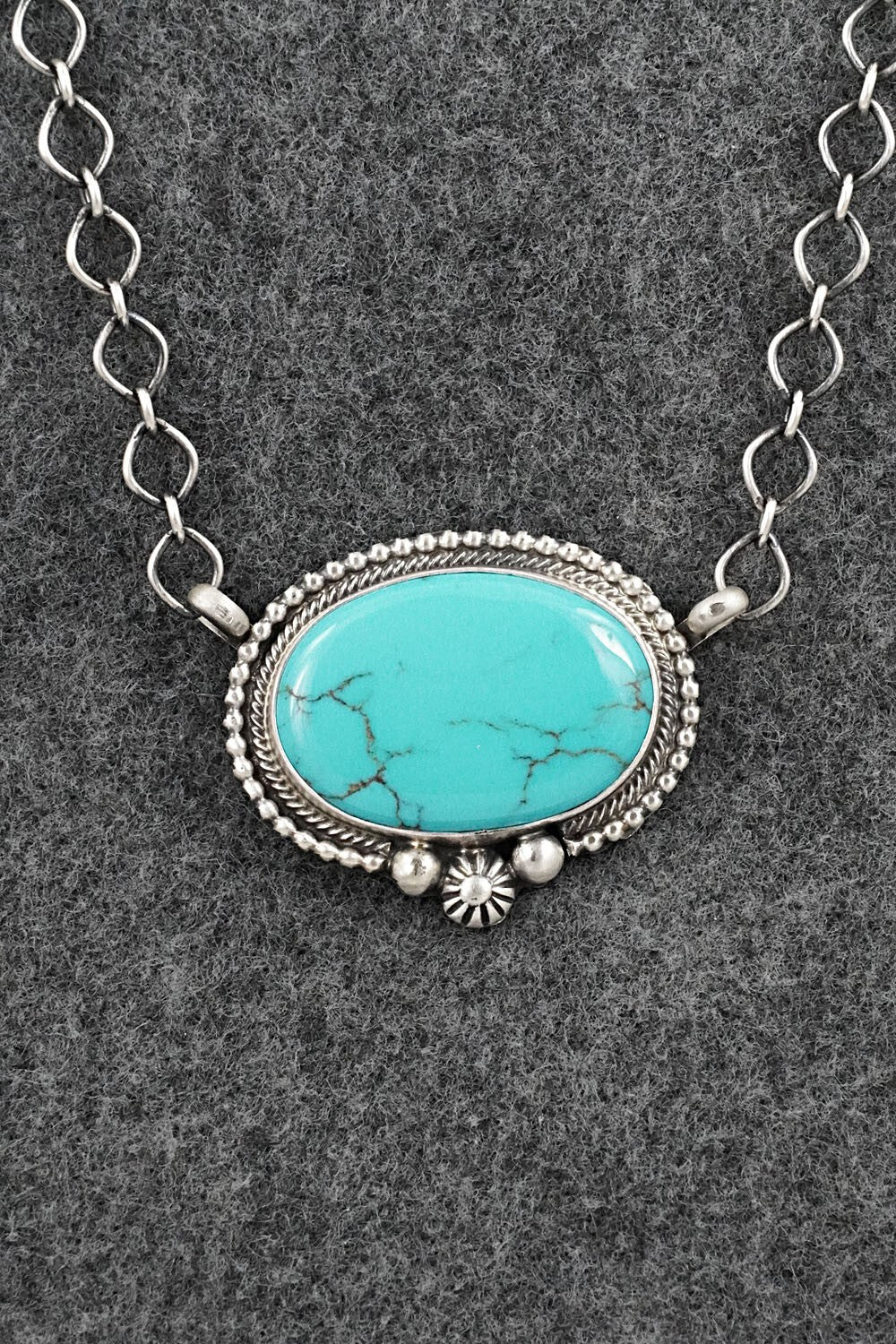 Turquoise & Sterling Silver Necklace - Kathleen Livingston